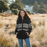 Womens Te Anau NZ Wool Jacket - Charcoal