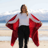 Sherpa Scarf Shawl - Red
