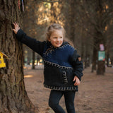 Kids Woodville Stitch NZ Wool Jersey - Blue