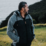 Mens Alpine NZ Wool Jacket - Charcoal