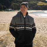 Mens Whale Bay NZ Wool Jacket - Charcoal