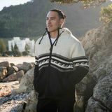 Mens Whale Bay NZ Wool Jacket - Cream Mix