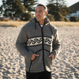 Mens Koru NZ Wool Jacket - Stone Grey