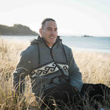 Mens Koru NZ Wool Jacket - Stone Grey