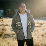 Mens Koru NZ Wool Jacket - Stone Grey