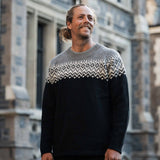Mens Nordic Lambswool Jersey - Black
