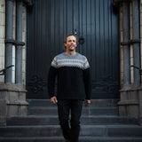 Mens Nordic Lambswool Jersey - Black