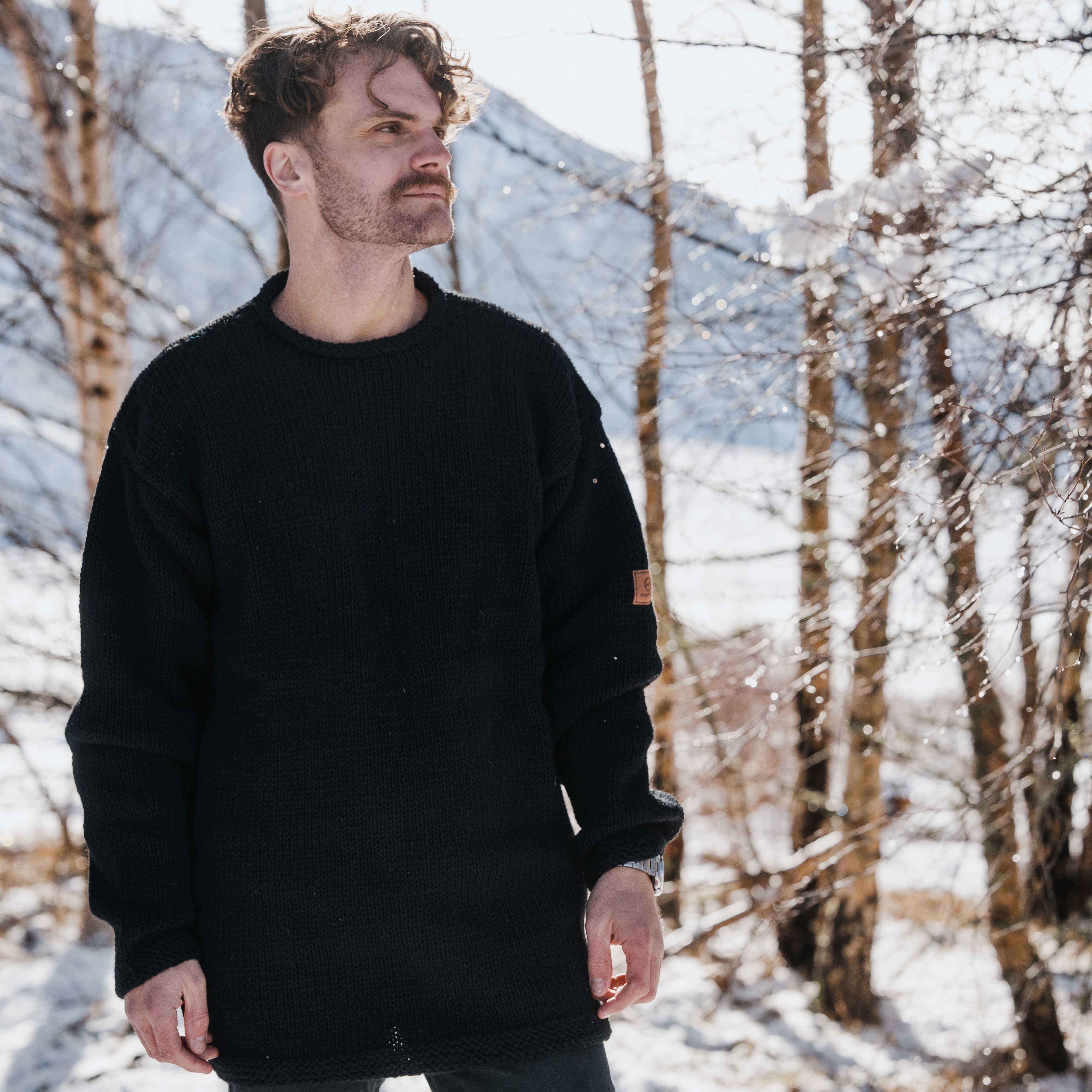 Mens Weekender NZ Wool Jersey - Black