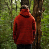 Mens Coastal NZ Wool Jersey - Burnt Orange