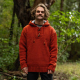 Mens Coastal NZ Wool Jersey - Burnt Orange