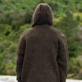 Mens Coastal NZ Wool Jersey - Dark Natural Brown