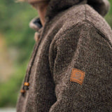 Mens Coastal NZ Wool Jersey - Dark Natural Brown