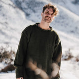 Mens Weekender NZ Wool Jersey - Forest Green