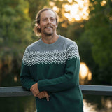 Mens Nordic Lambswool Jersey - Forest
