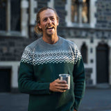 Mens Nordic Lambswool Jersey - Forest