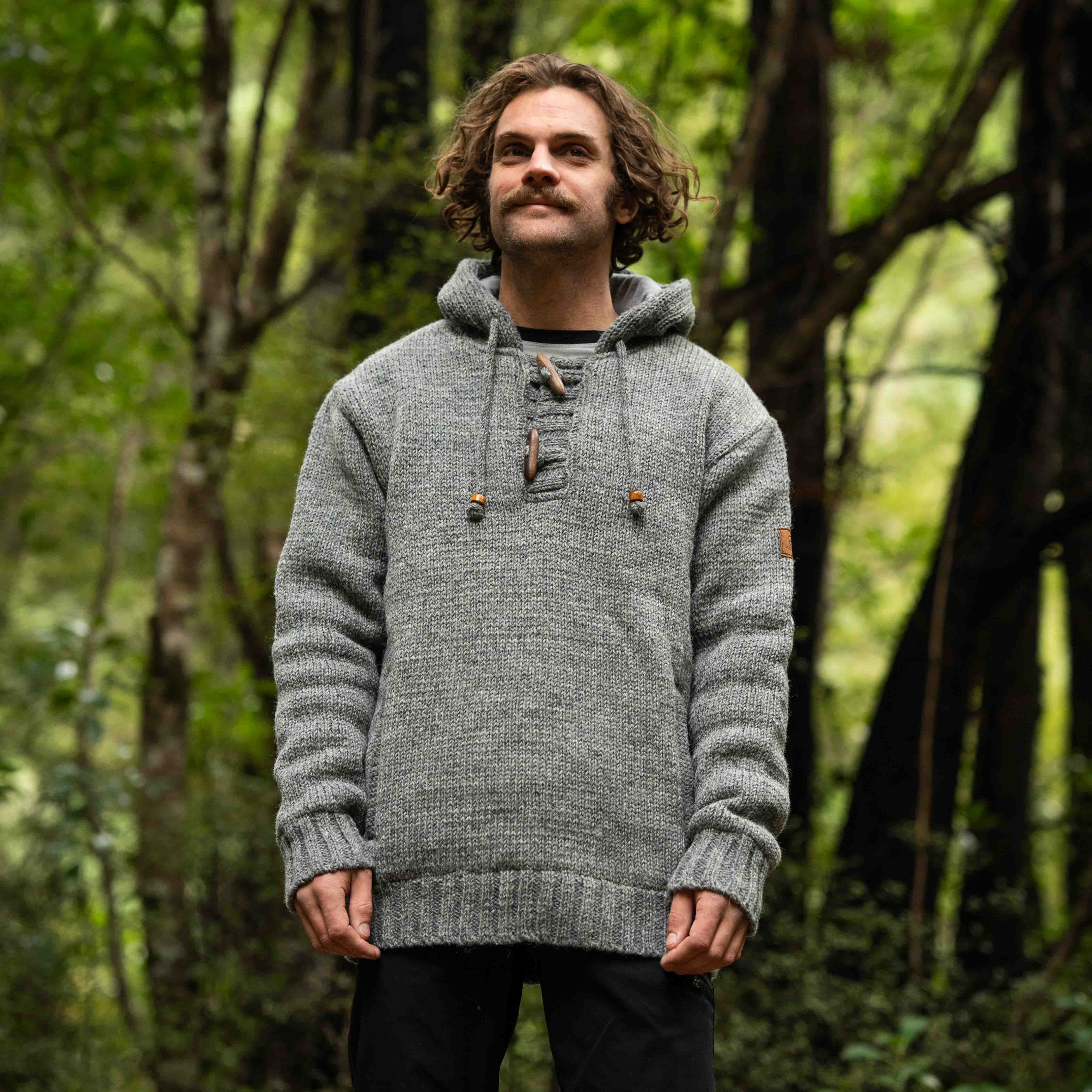 Mens Coastal NZ Wool Jersey - Grey