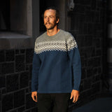 Mens Nordic Lambswool Jersey - Navy