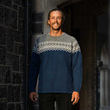 Mens Nordic Lambswool Jersey - Navy
