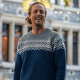 Mens Nordic Lambswool Jersey - Navy