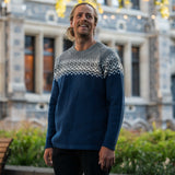 Mens Nordic Lambswool Jersey - Navy