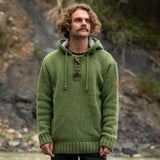 Mens Coastal NZ Wool Jersey - Olive