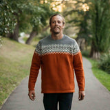 Mens Nordic Lambswool Jersey - Rust