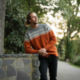 Mens Nordic Lambswool Jersey - Rust