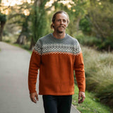 Mens Nordic Lambswool Jersey - Rust
