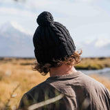Merino Wool Ohakune Beanie - Black