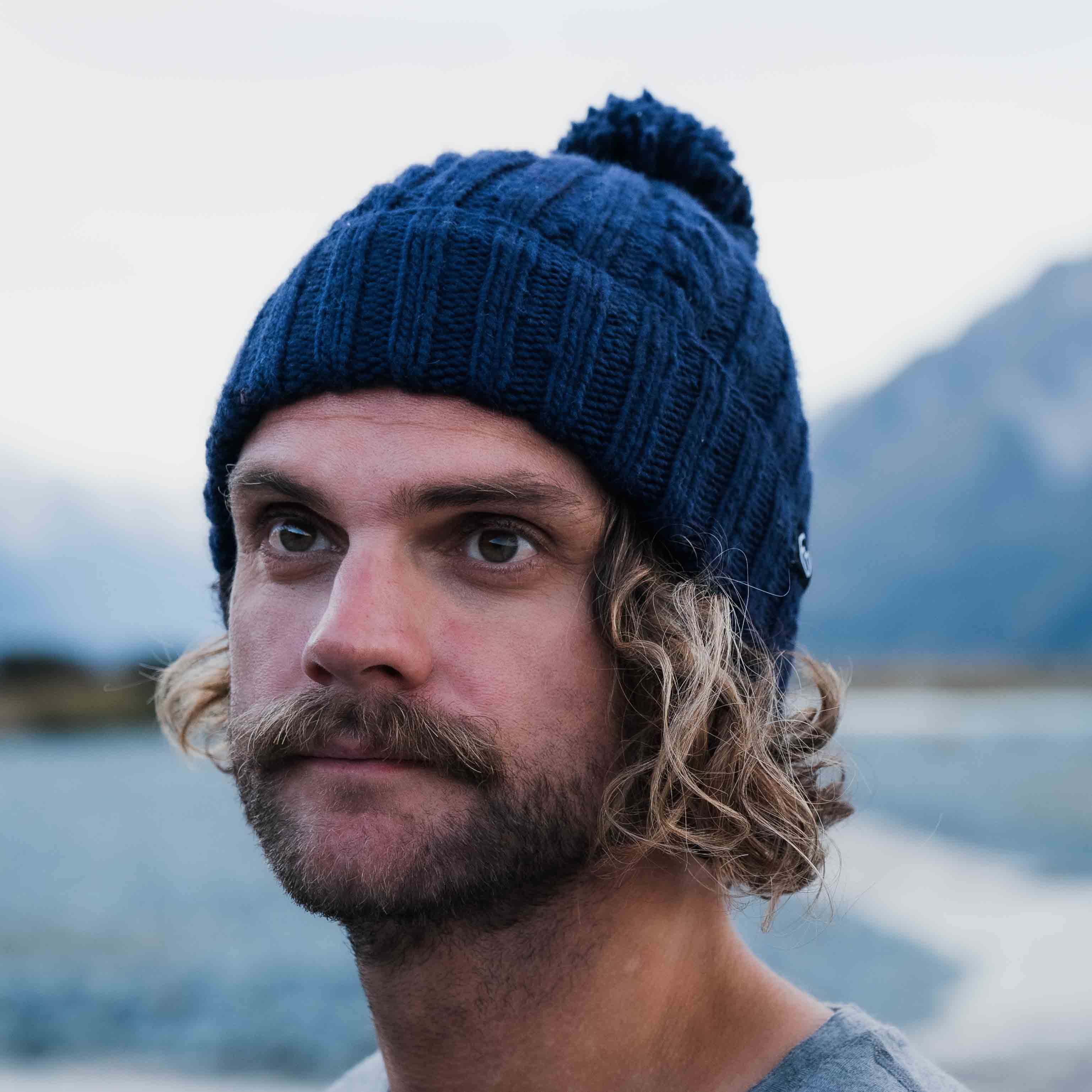 Merino Wool Ohakune Beanie - Navy