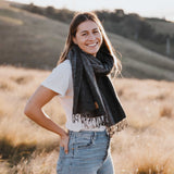 Sherpa Scarf Shawl - Black