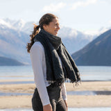 Sherpa Scarf Shawl - Black
