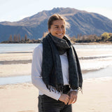 Sherpa Scarf Shawl - Black