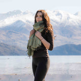 Sherpa Scarf Shawl - Olive