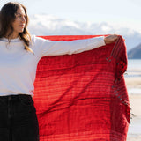 Sherpa Scarf Shawl - Red