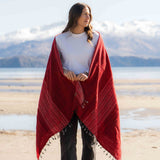 Sherpa Scarf Shawl - Red