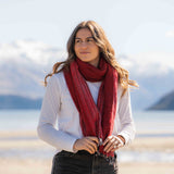 Sherpa Scarf Shawl - Red