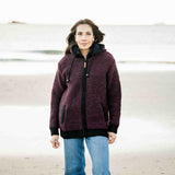 Womens Punakaiki NZ Wool Jacket - Berry