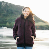 Womens Punakaiki NZ Wool Jacket - Berry