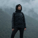 Ventura Waterproof Rain Jacket - Women Black Grey