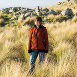 Womens Punakaiki NZ Wool Jacket - Burnt Orange