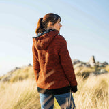 Womens Punakaiki NZ Wool Jacket - Burnt Orange