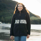 Womens Koru NZ Wool Jacket - Charcoal