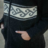 Womens Koru NZ Wool Jacket - Charcoal