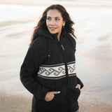 Womens Koru NZ Wool Jacket - Charcoal