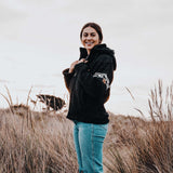 Womens Raglan Wave NZ Wool Jacket - Charcoal