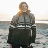 Womens Whale Bay NZ Wool Jacket - Charcoal