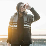 Womens Whale Bay NZ Wool Jacket - Charcoal