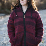 Womens Riverstone NZ Wool Jacket - Cherry