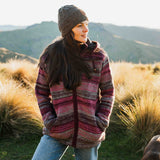 Womens Glacier NZ Wool Jacket - Dusky Rose